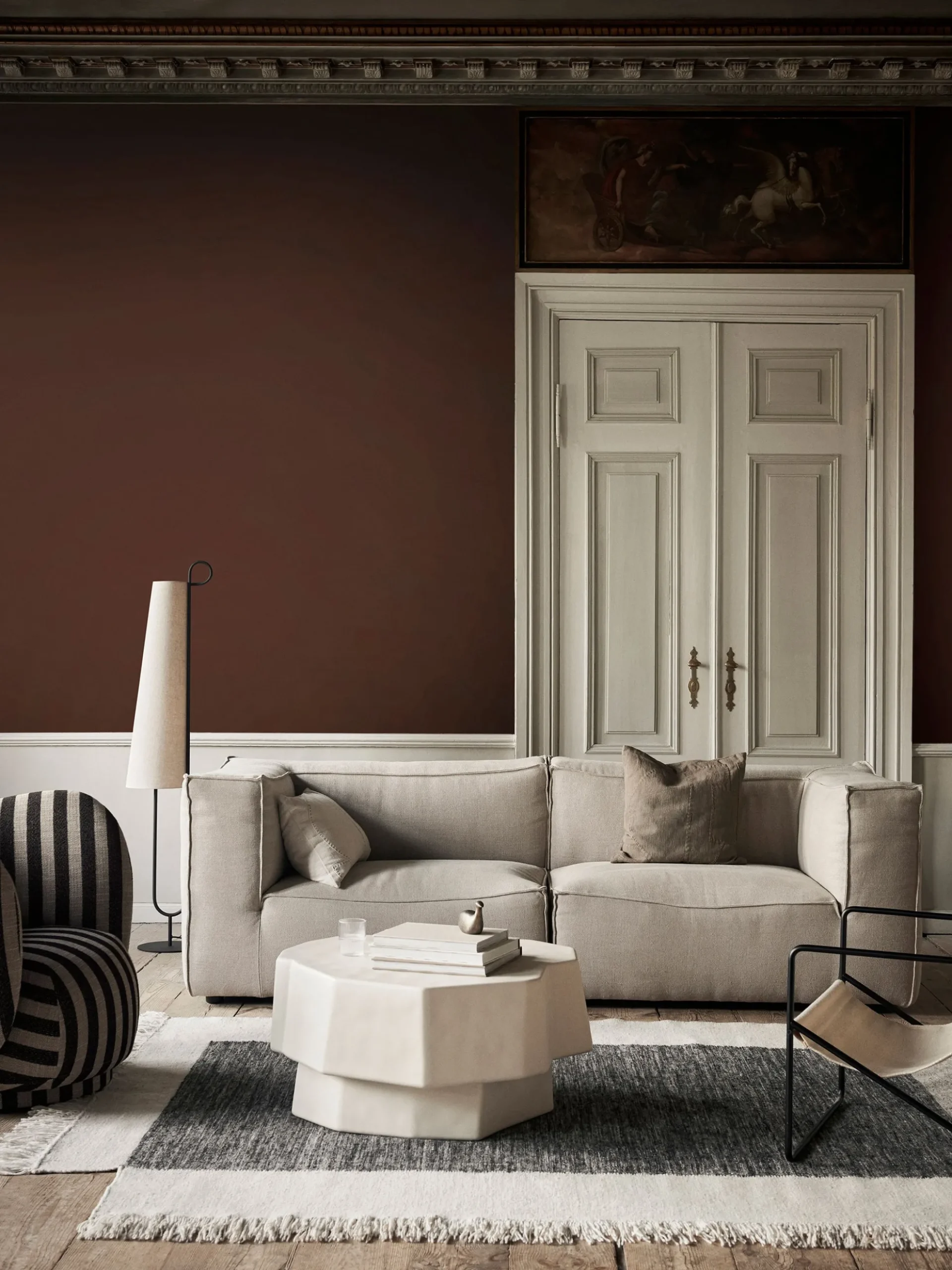 Ancora Floor Lamp - Black/Natural