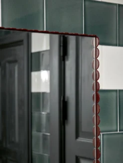 Arcs Mirror Rectangle L - Burgundy
