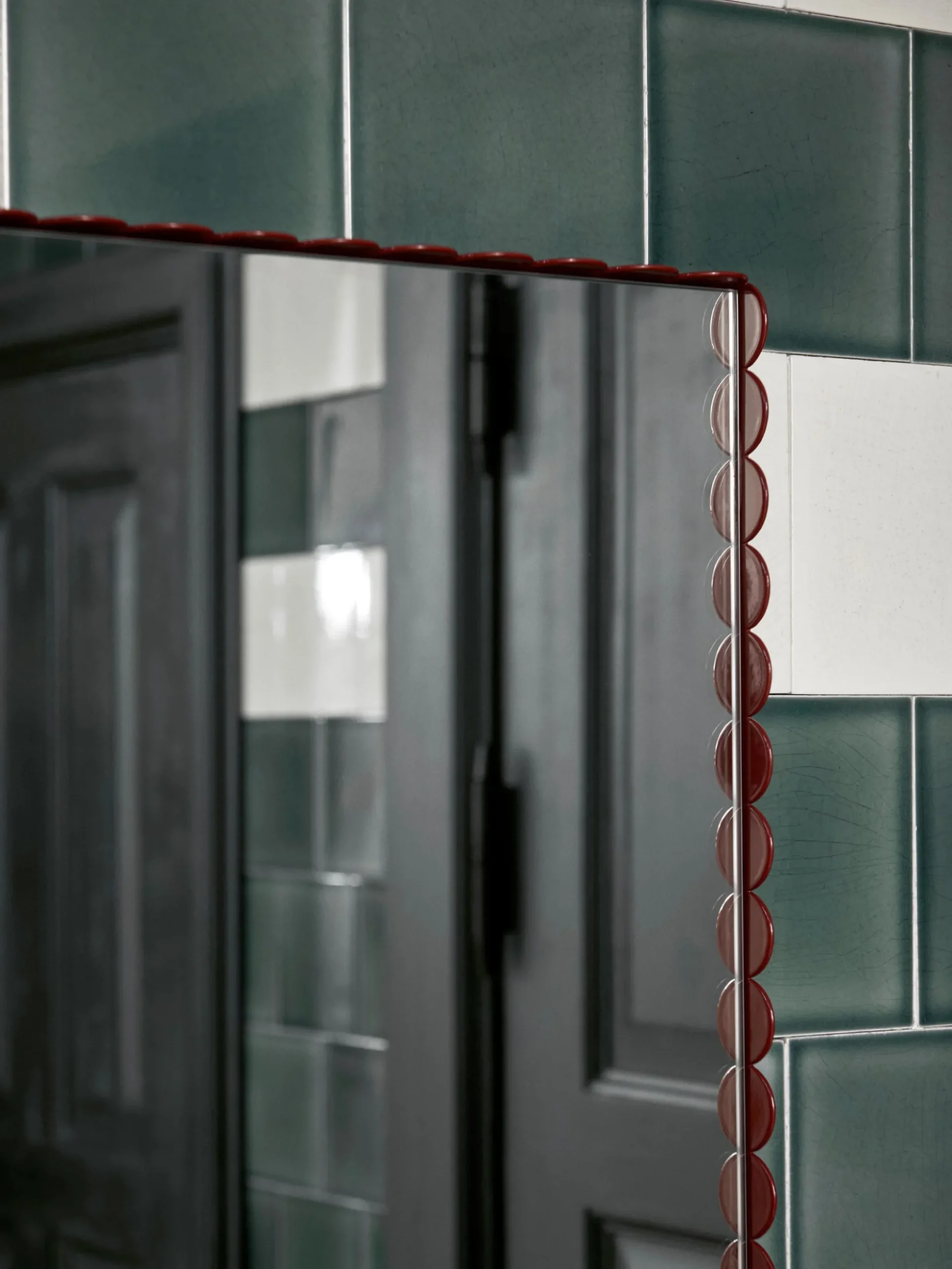Arcs Mirror Rectangle L - Burgundy