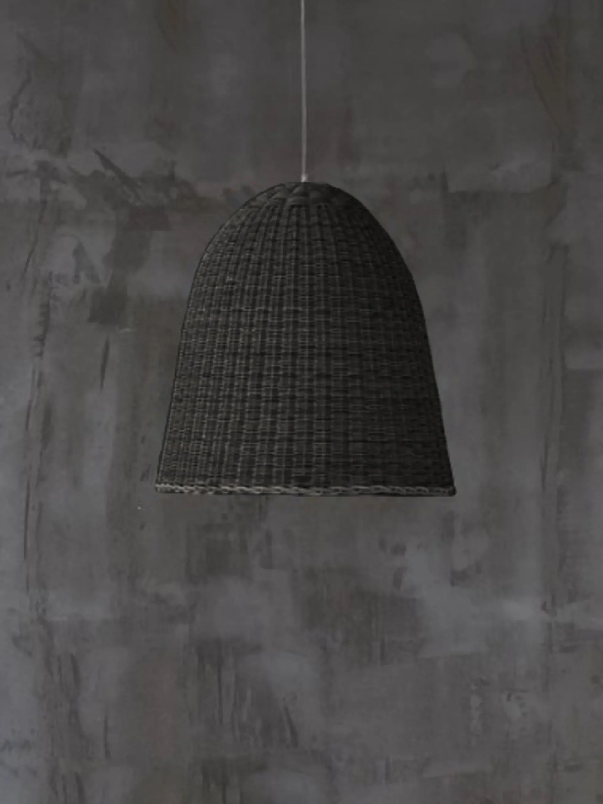 Bell 95 Hanging Lamp – Rattan
