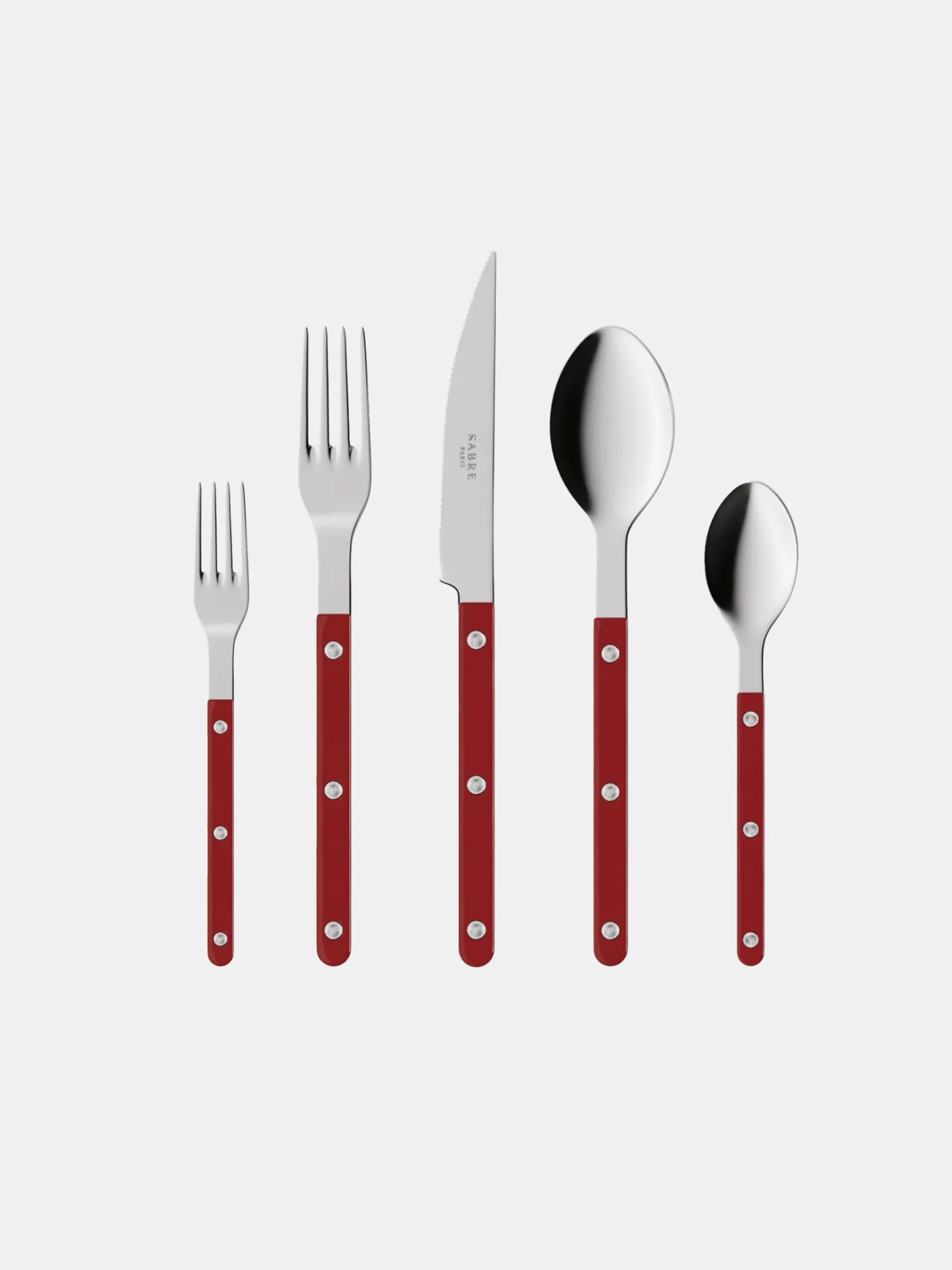 Bistrot Shiny Solid Burgundy Cutlery