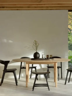 Bok Round Extendable Dining Table - Oak