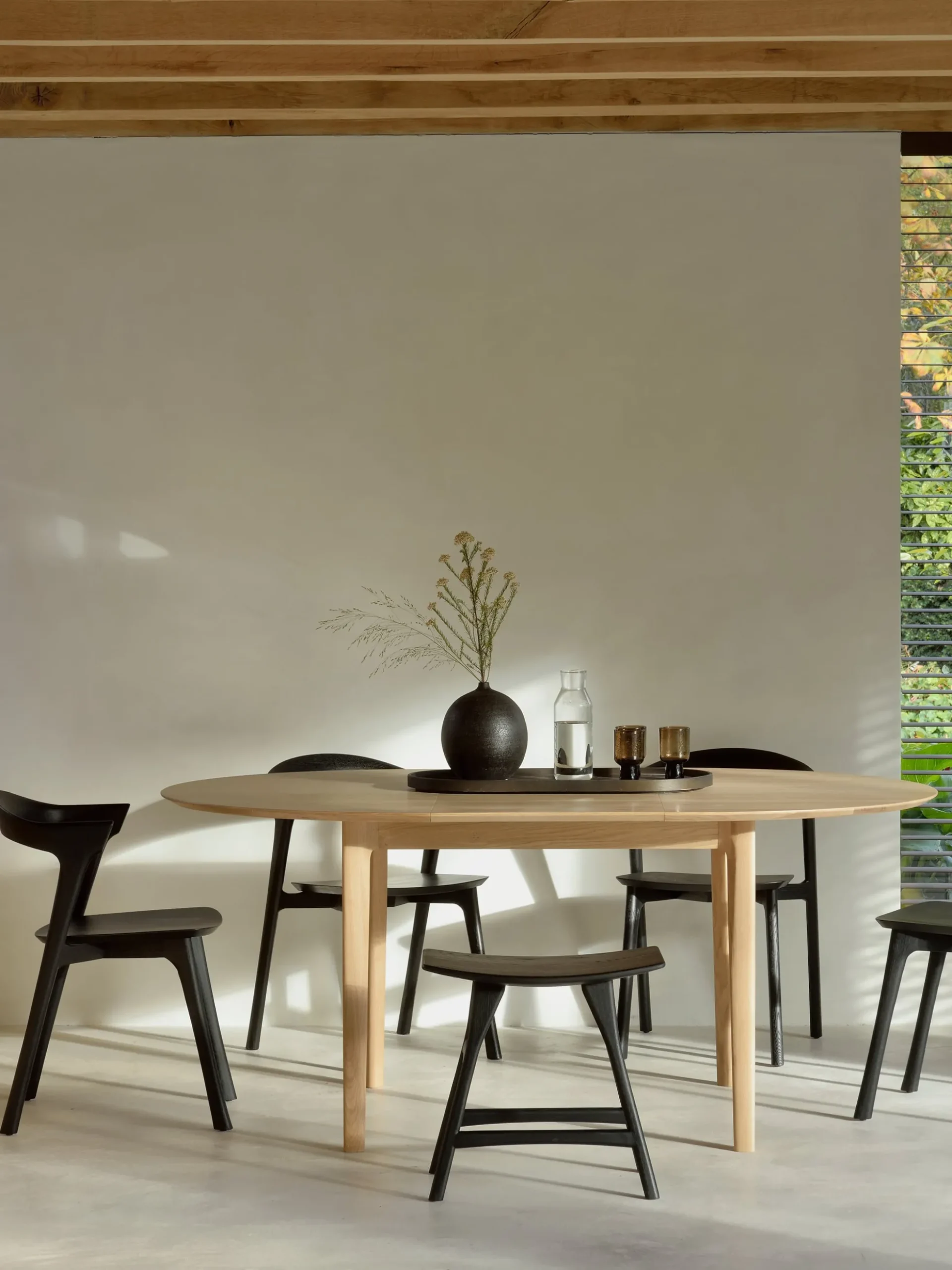 Bok Round Extendable Dining Table - Oak