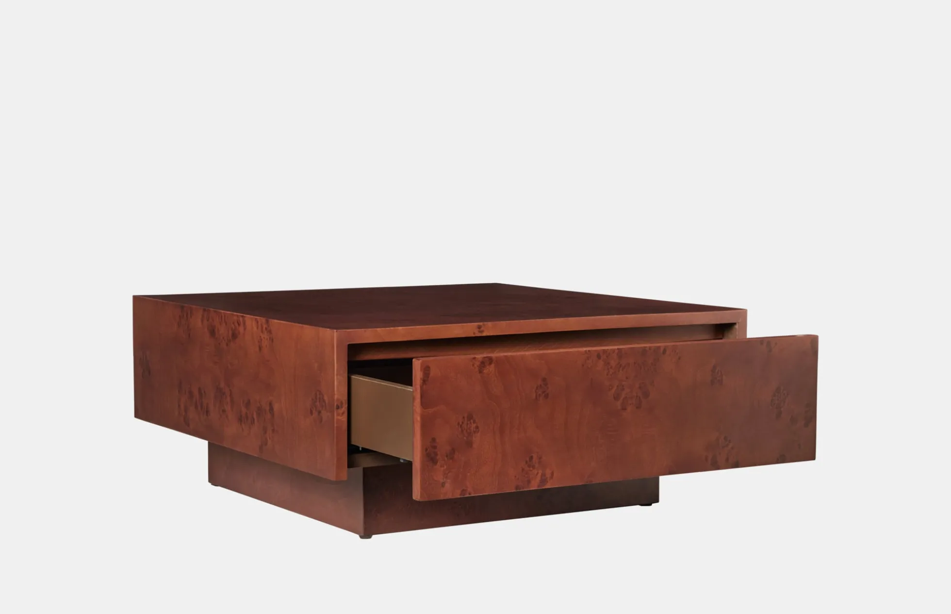 Burl Storage Coffee Table