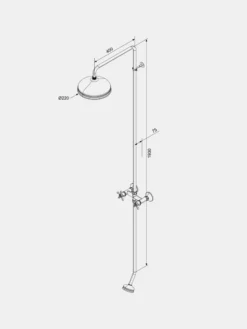 Christiansborg Outdoor Shower Fixture Head/Foot