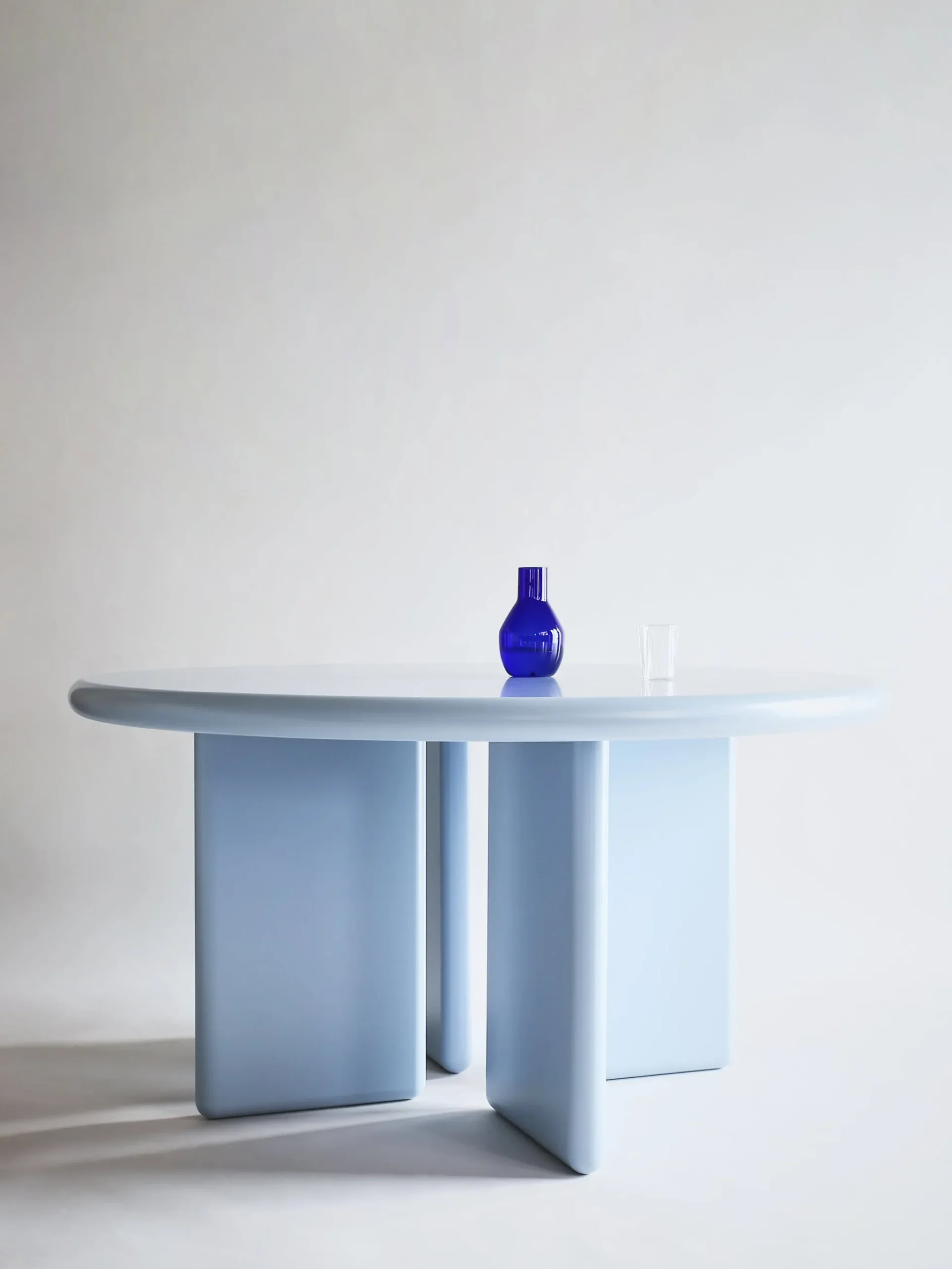 Chunky Round Table - Light Blue - 140