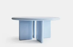 Chunky Round Table - Light Blue - 140