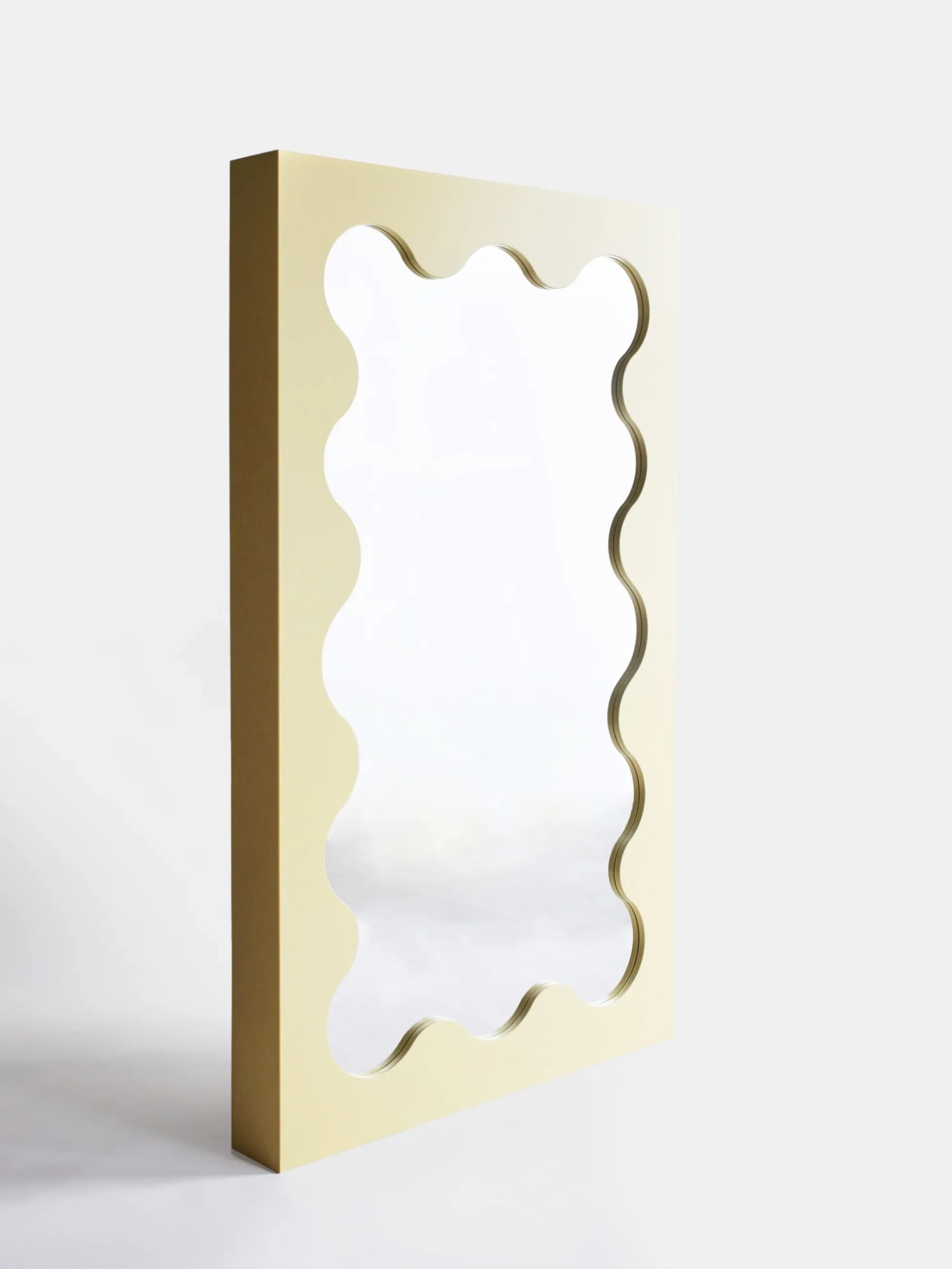 Curvy Mirror - Light Yellow