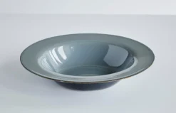 Degustation Large Round Blue Grey and Dark Blue