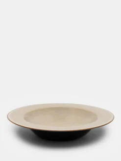 Degustation Large Round Misty Grey and Dark Blue