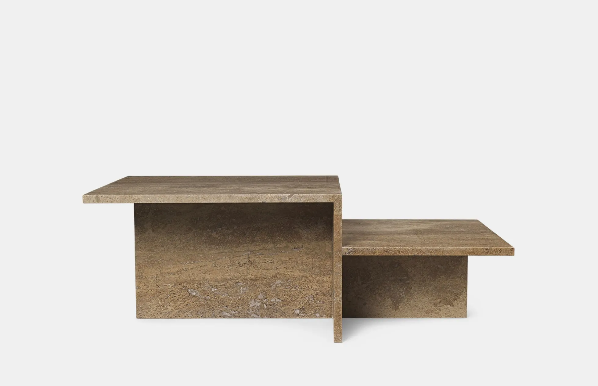 Distinct Coffee Table - Dark Brown Travertine