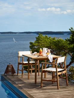 Djurö Dining Armchair - Teak/White