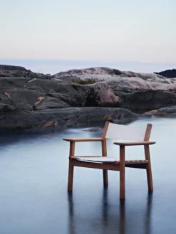 Djurö Lounge Armchair - Teak/White