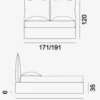 Double Bed Frame 180 cm