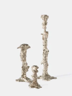 Drip Candle Holder - Silver