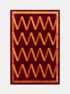 Folding Ribbon Rug - Burgundy