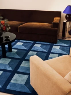 Garden Maze Rug - Blue