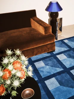 Garden Maze Rug - Blue