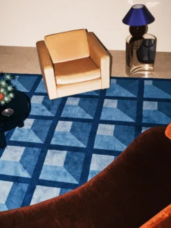 Garden Maze Rug - Blue