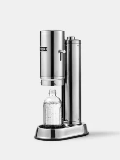 Glass Bottle - Polished Steel