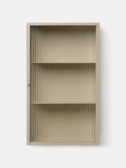 Haze Wall Cabinet - Reeded Glass -Cashmere
