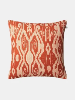 Ikat Madras Cushion Cover - Apricot - 50x50 cm