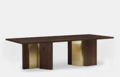 Izar Dining Table - Brushed Brass