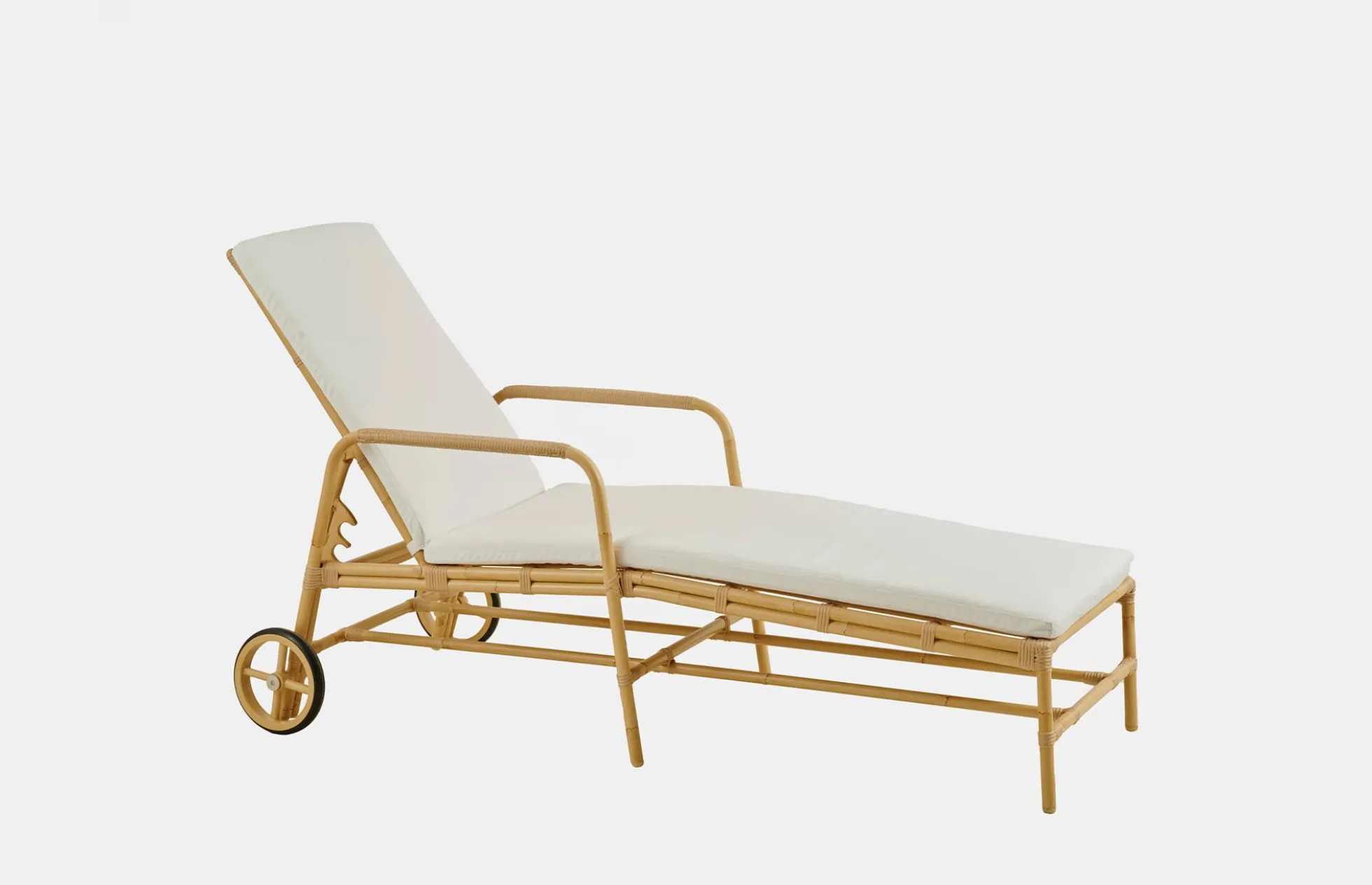 Josephine Exterior Sunbed - Natural/White