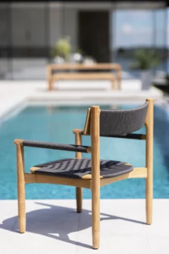 Koster Lounge Chair - Teak - Dark Grey