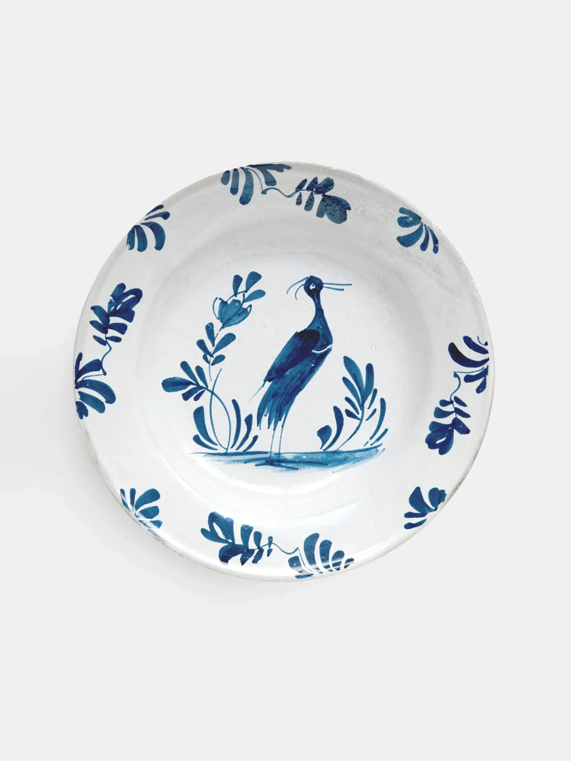 Lambeth Standing Heron Soup Plate