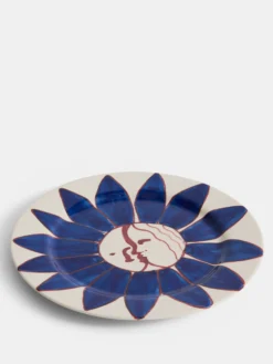 La Pittura Plate - Deep Blue Flower