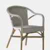 Madeleine Exterior Chair - White/Cappuchino Dot