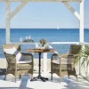 Marie Exterior Armchair - Antique Grey - White Cushion