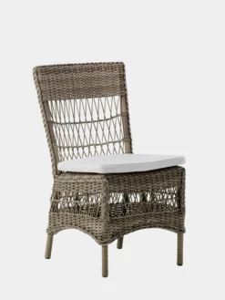 Marie Exterior Chair - Antique Grey - White Cushion