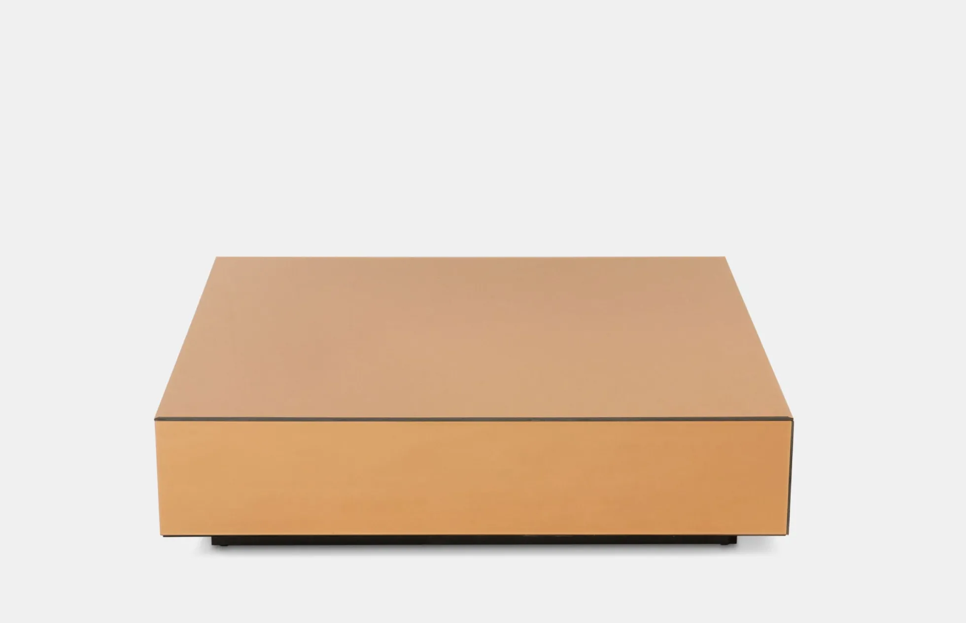 Mirror Block Coffee Table - Smokey Brown - 80 cm
