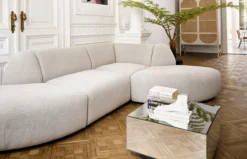 Mirror Block Table - Clear - 60 cm