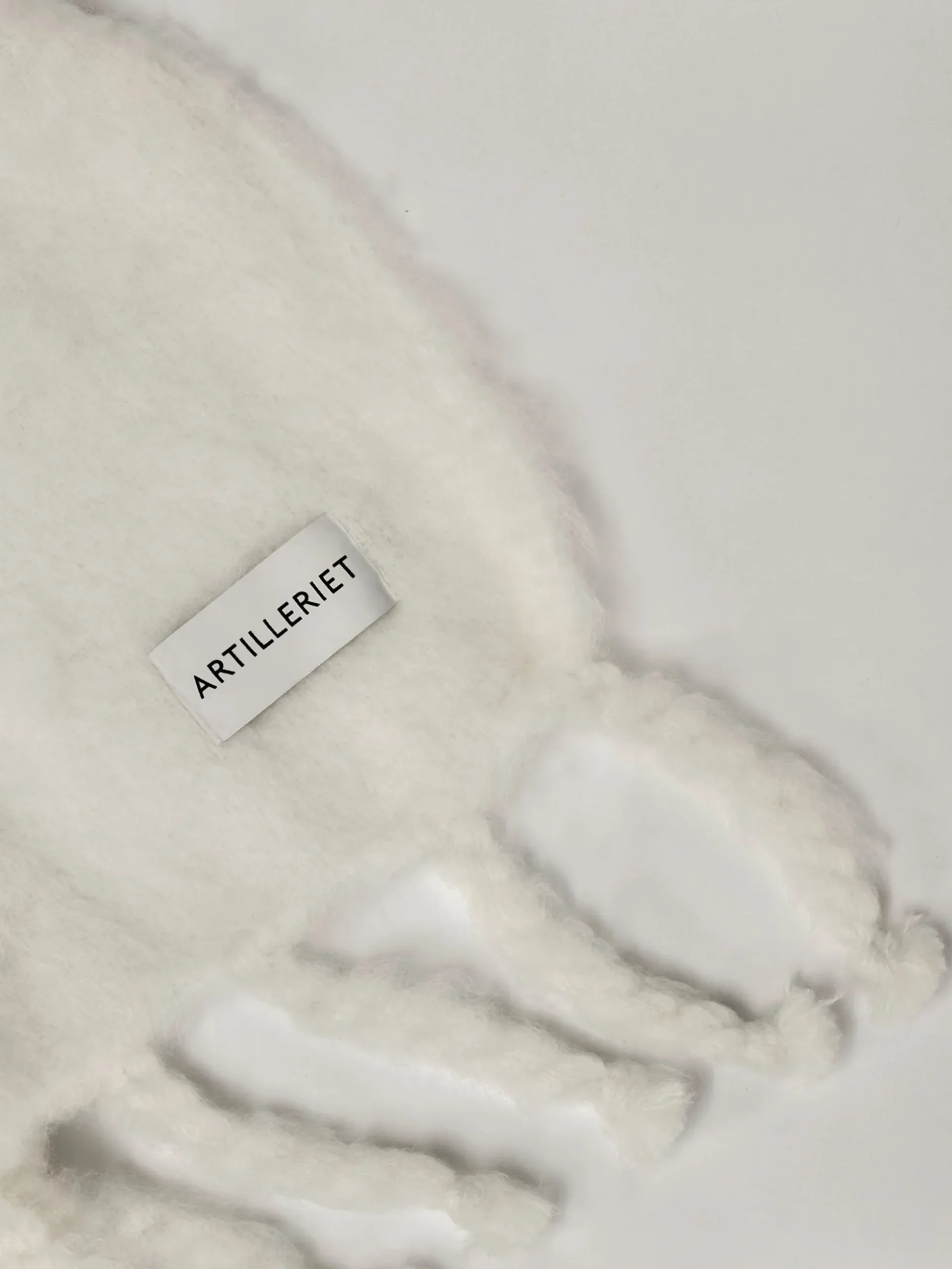 Mohair Tassel Throw - True White