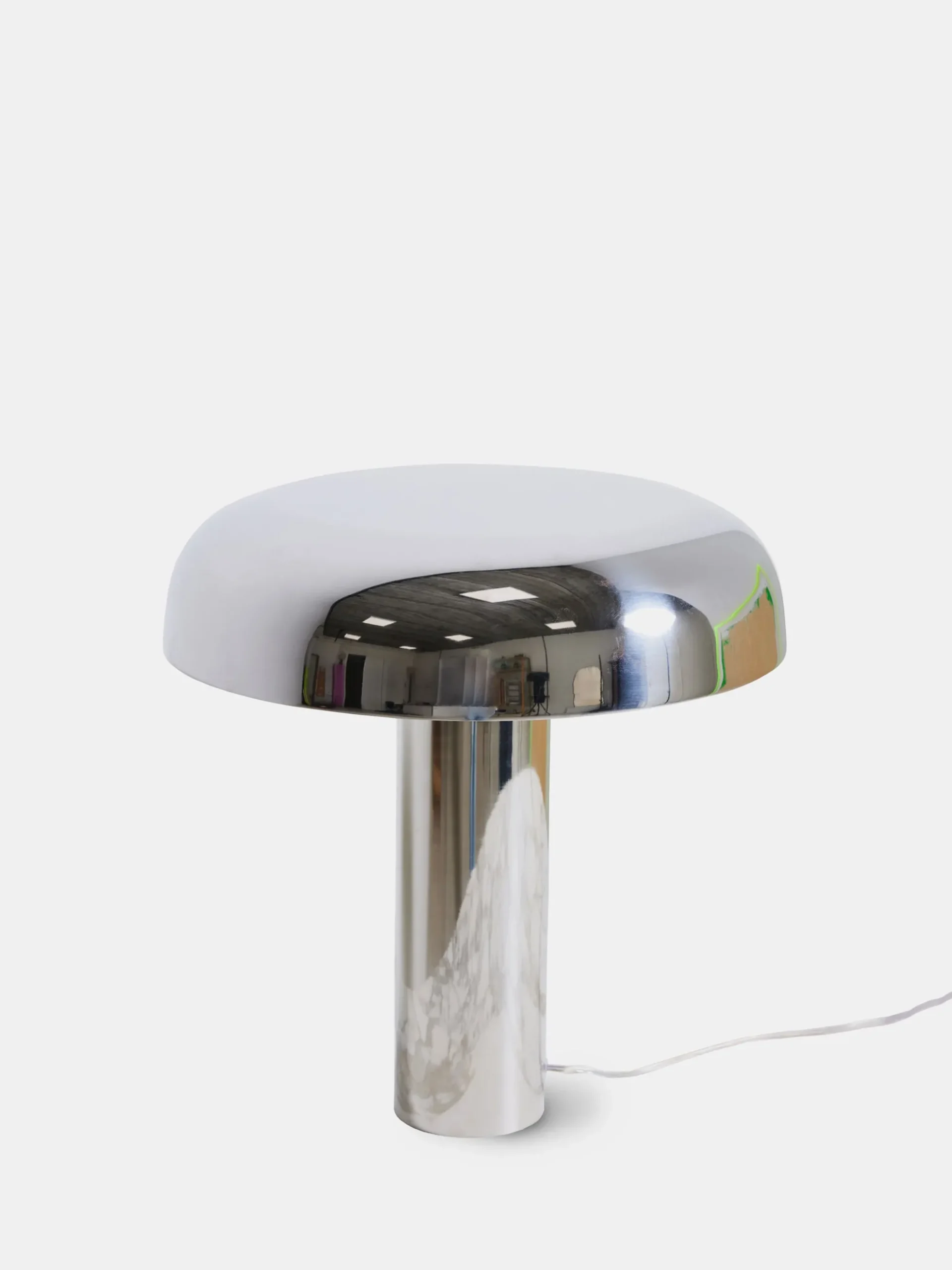 Mushroom Table Lamp - Chrome