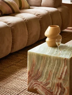 Onyx Marble Block Table