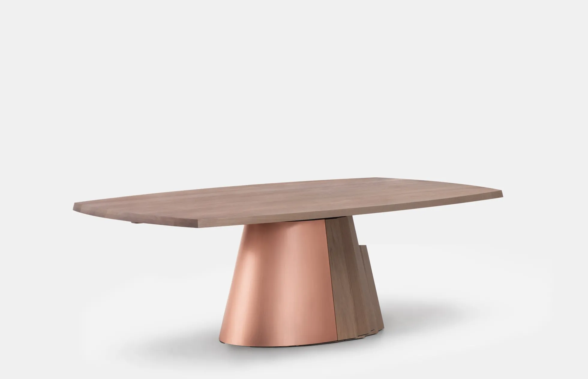 Orion Table - Timber and Metal Base