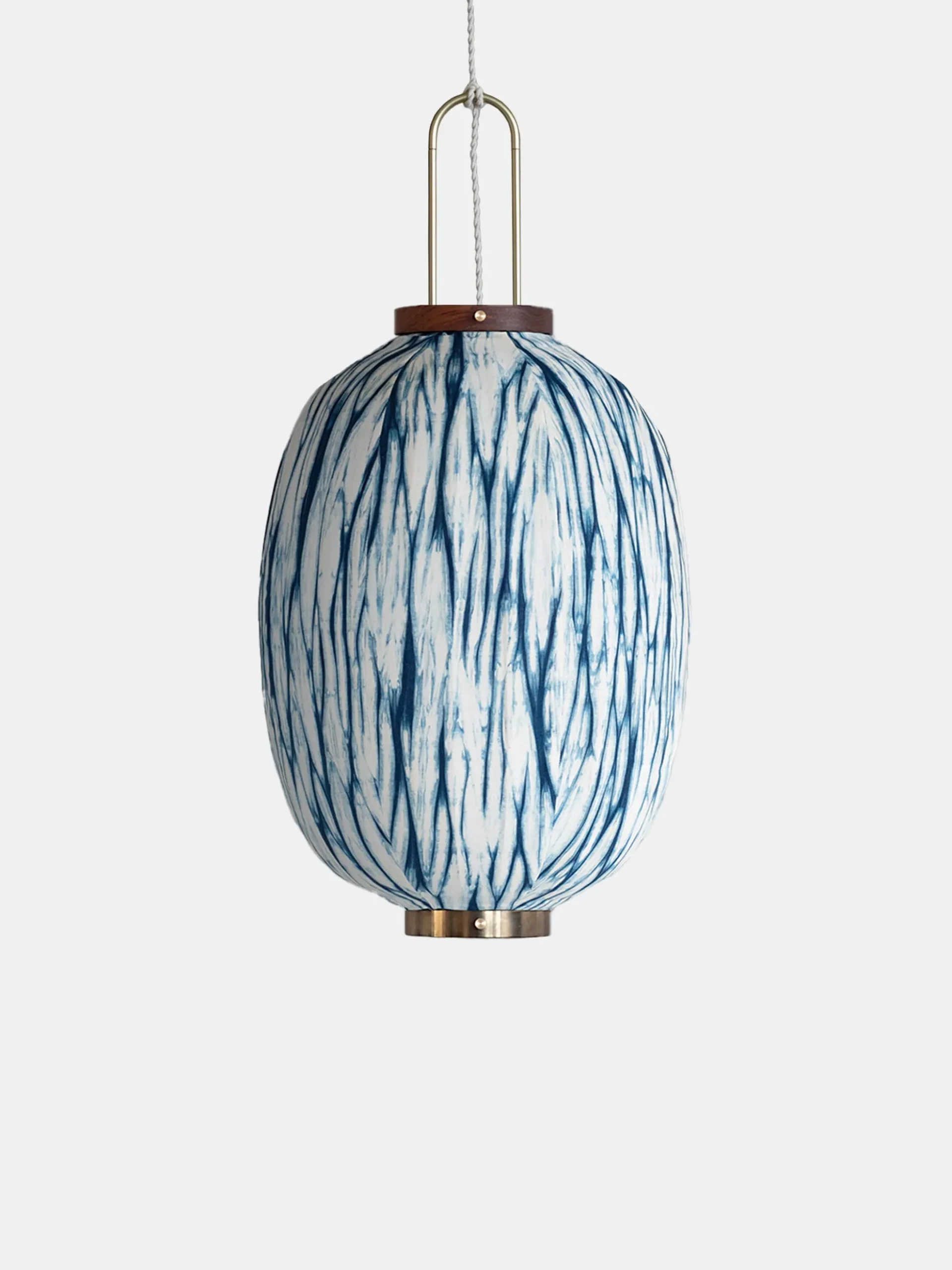Oval Pendant - Plant Dyed Pattern