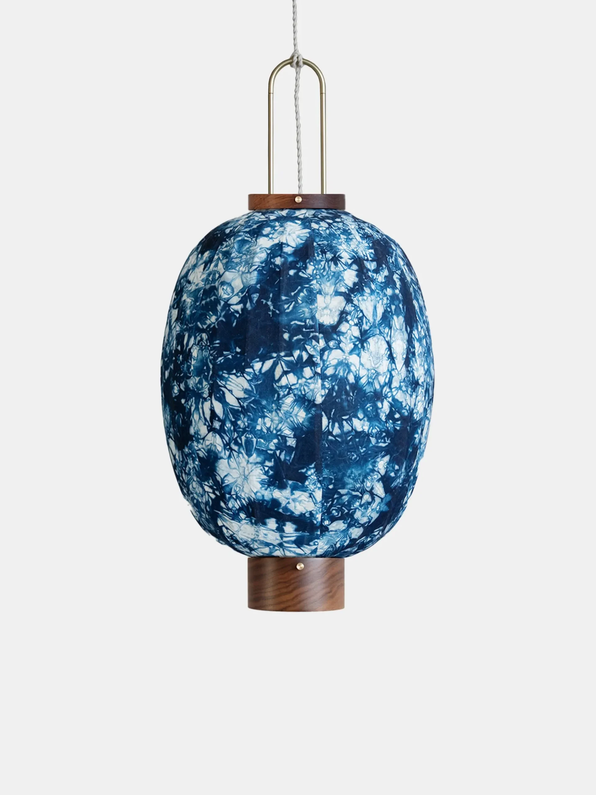Oval Pendant - Plant Dyed Pattern