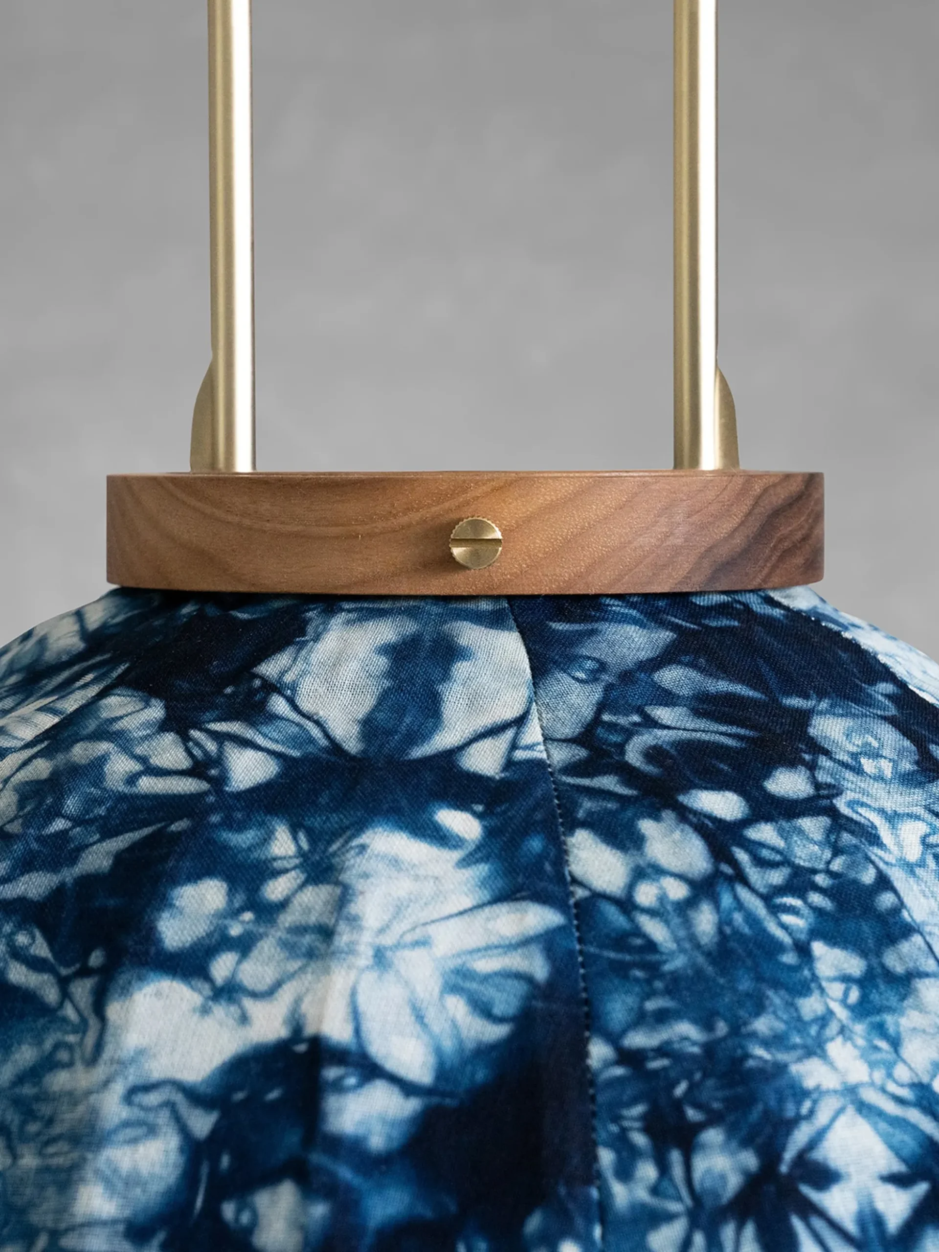 Oval Pendant - Plant Dyed Pattern