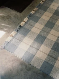 Plaid - Blue/Cream