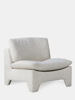 Retro lounge fauteuil - boucle cream
