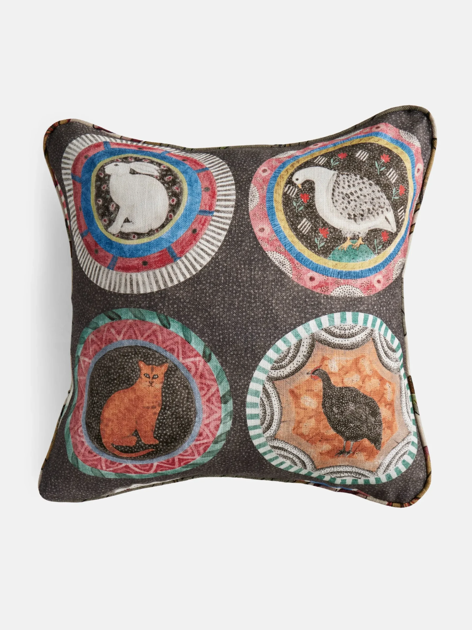 Robina's Dinner Party Cocoa Cushion - 55x55 cm