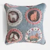 Robina's Dinner Party Teal Cushion - 55x55 cm