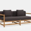Saltholm Sofa - Teak - Grey Brown Cushions