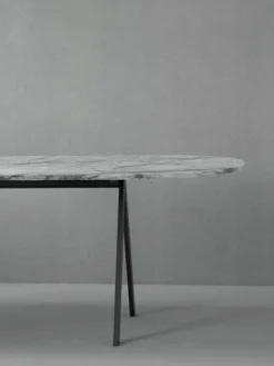 Saw Table White Marble