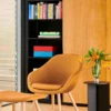 Slit Table Wood Round High - 35cm